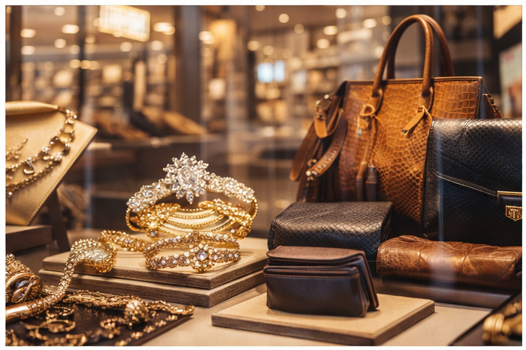 Торговое пространство Neofund с ювелирной продукцией и товарами премиального сегмента